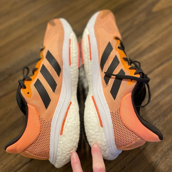 Adidas Solar Glide 5 Men\'s Sneakers Size 12.5 Flash Orange Turbo GX5470 EUC main image 6